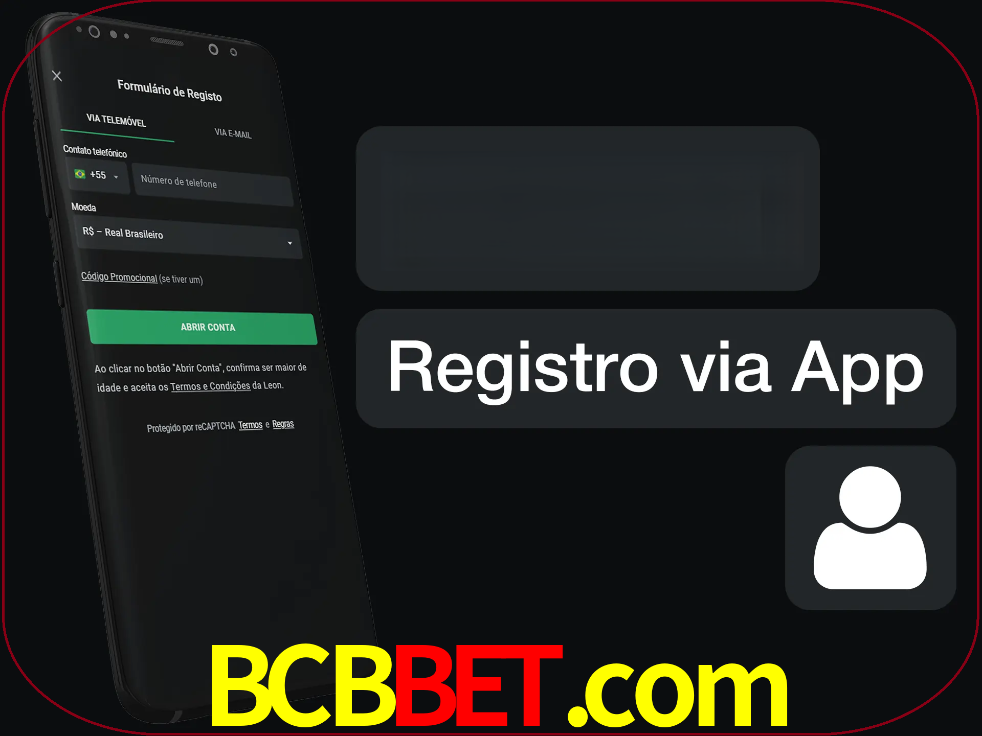 Registre-se com duas etapas usando o aplicativo.